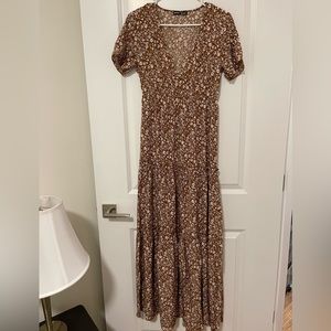 Rust floral dress